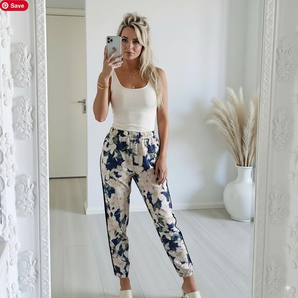 J. Crew Collection Floral Cropped Pants - Picture 1 of 9